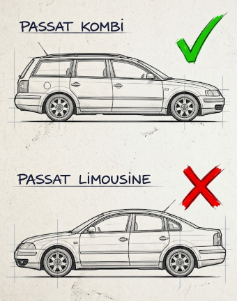 Rückleuchten Set in schwarz für Für VW Passat B5 11.1996-08.2000 Variant
