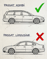 Rückleuchten Set in schwarz für Für VW Passat B5 11.1996-08.2000 Variant