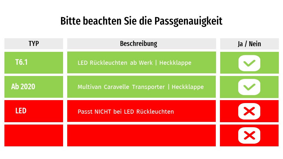LED LightBar Rückleuchten dynamische Blinker rot für VW T6.1 ab 2020